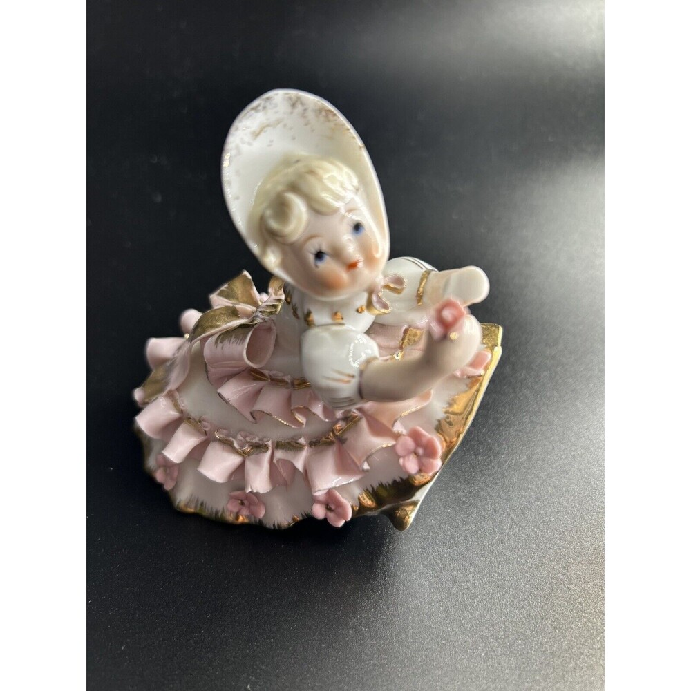 Vintage Geo. Z. Lefton Figurine KW1412 Bloomer Girl - Picture 10 of 15